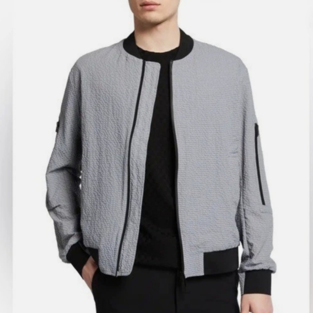 NWT Emporio Armami Seersucker Bomber Jacket